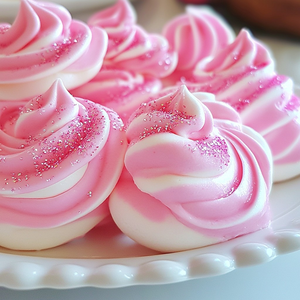 Raspberry Swirl Meringues Simple and Flavorful Treat