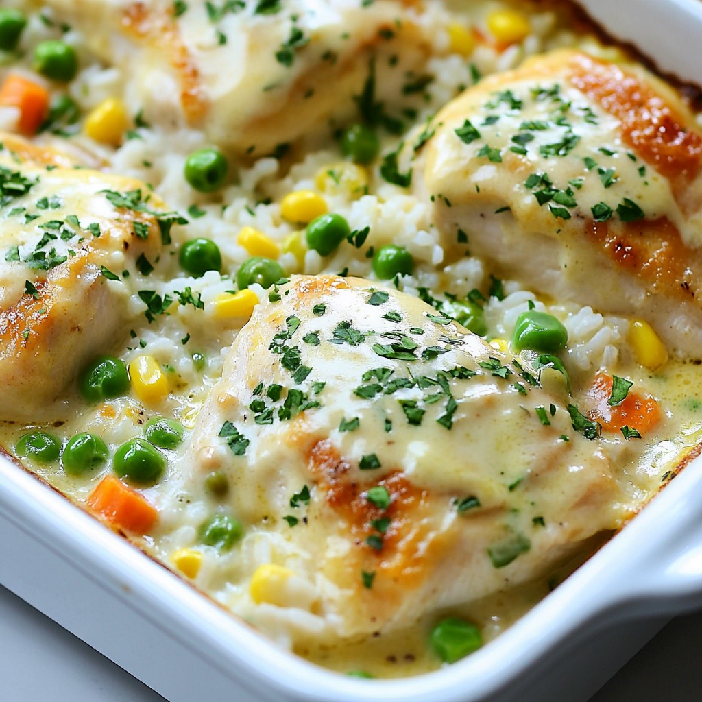Creamy Chicken and Rice Dump Dinner Recipe Delight