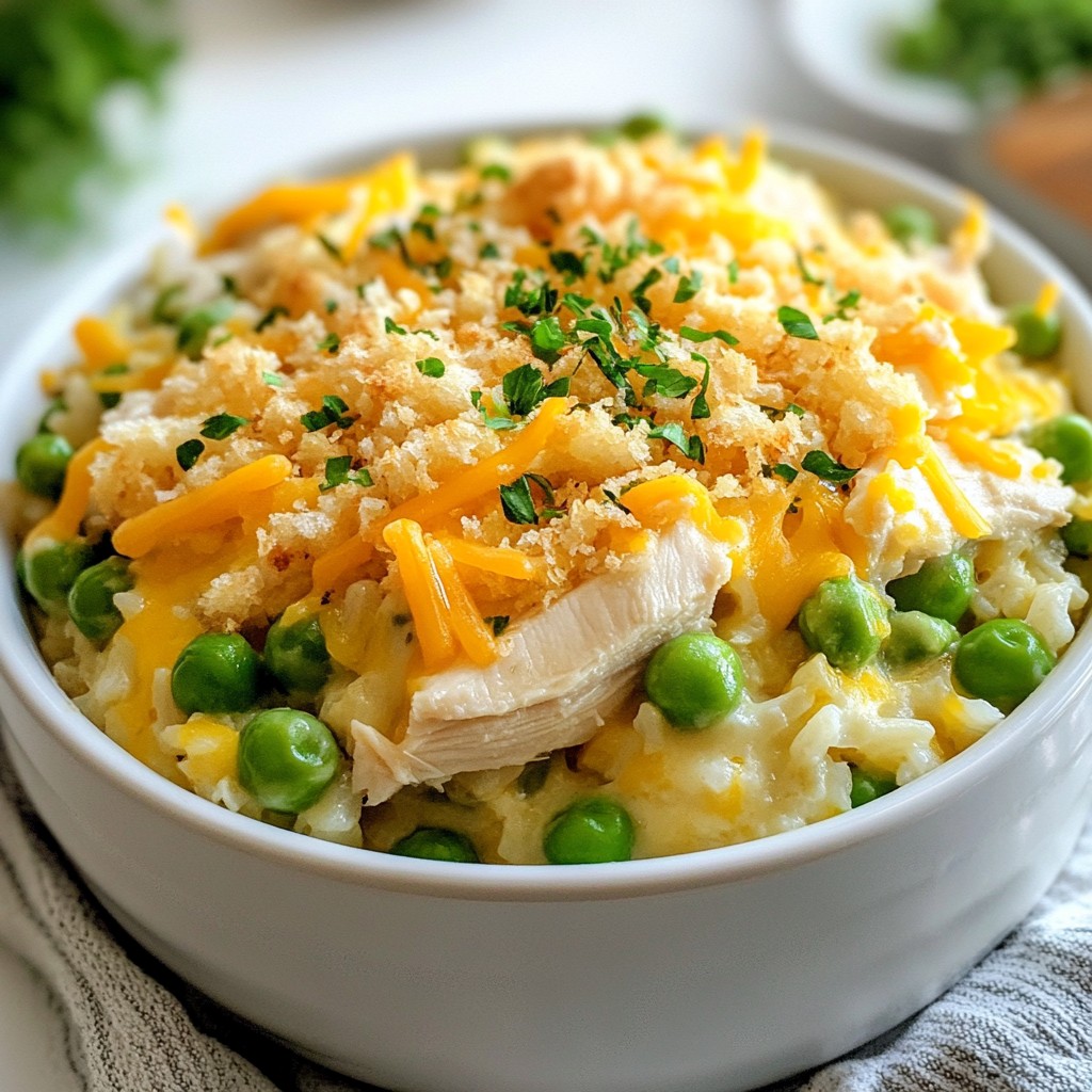 Simple Chicken and Pea Casserole Bake Easy Recipe
