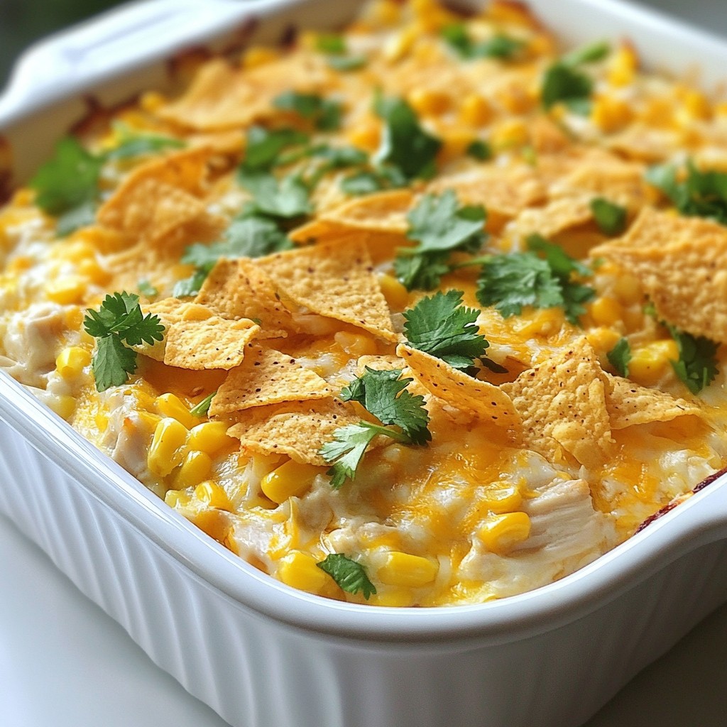 Zesty Chicken and Corn Cheesy Bake Delightful Recipe