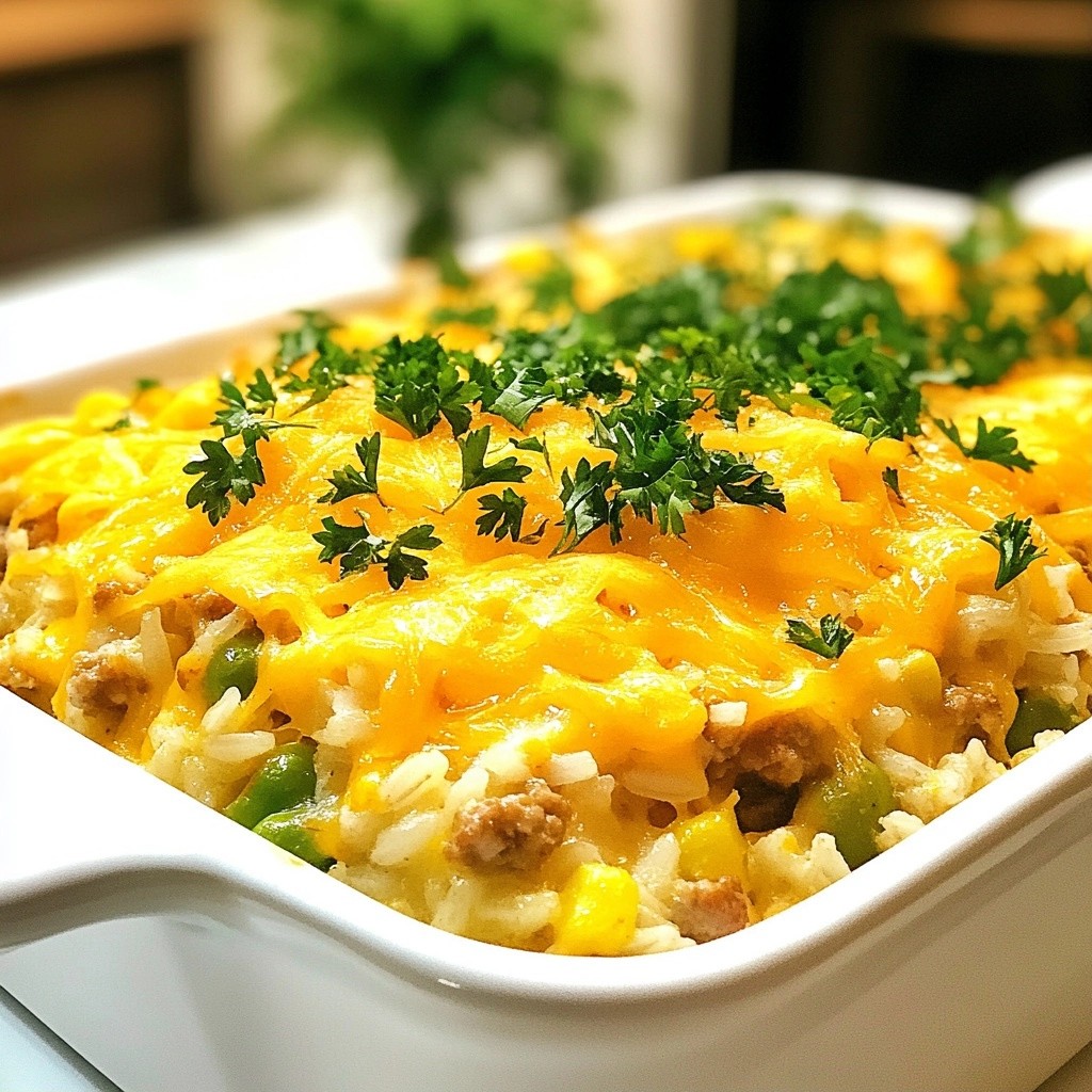 Savory Turkey and Rice Casserole Bake Delight