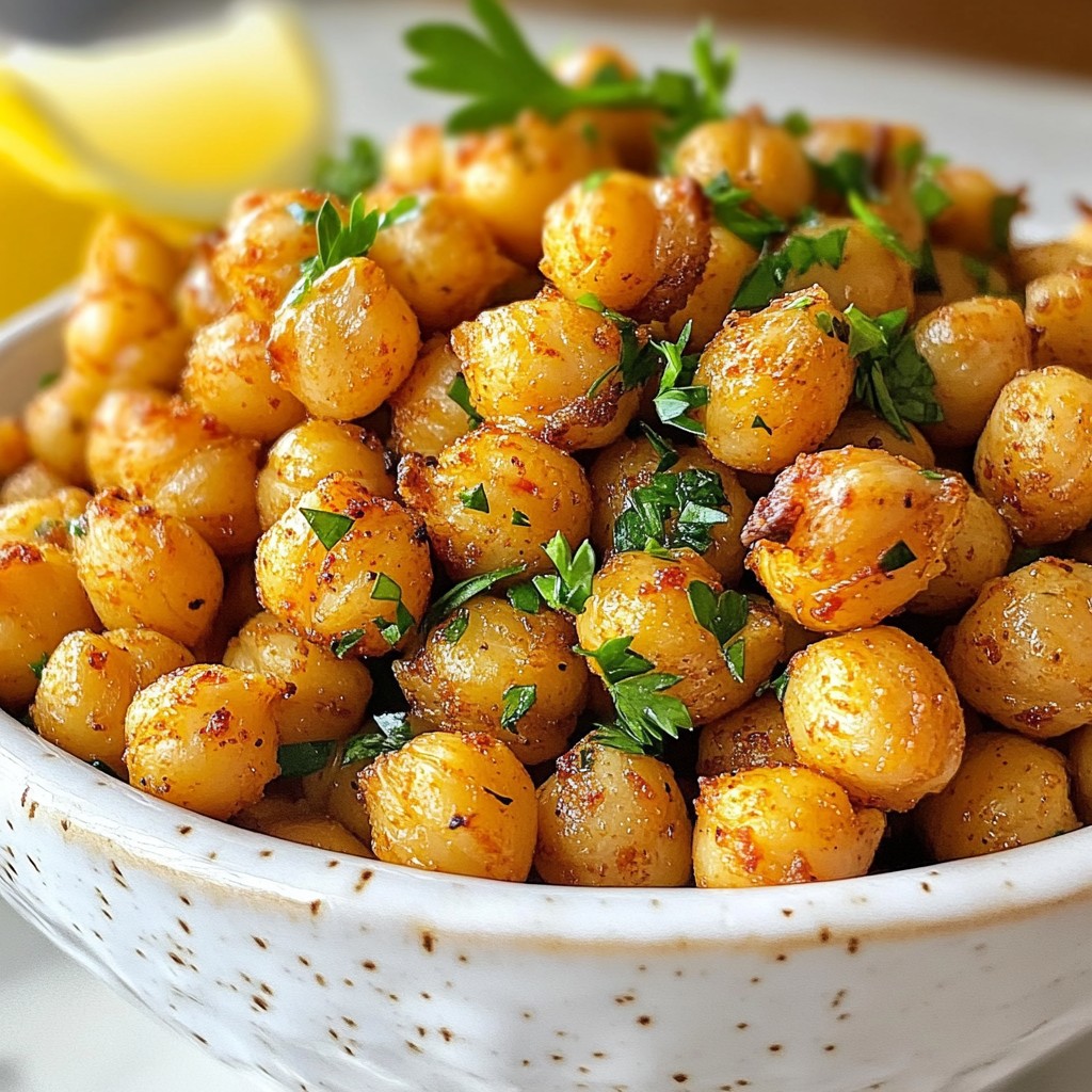 Spicy Roasted Chickpeas Crunchy Snack Delight