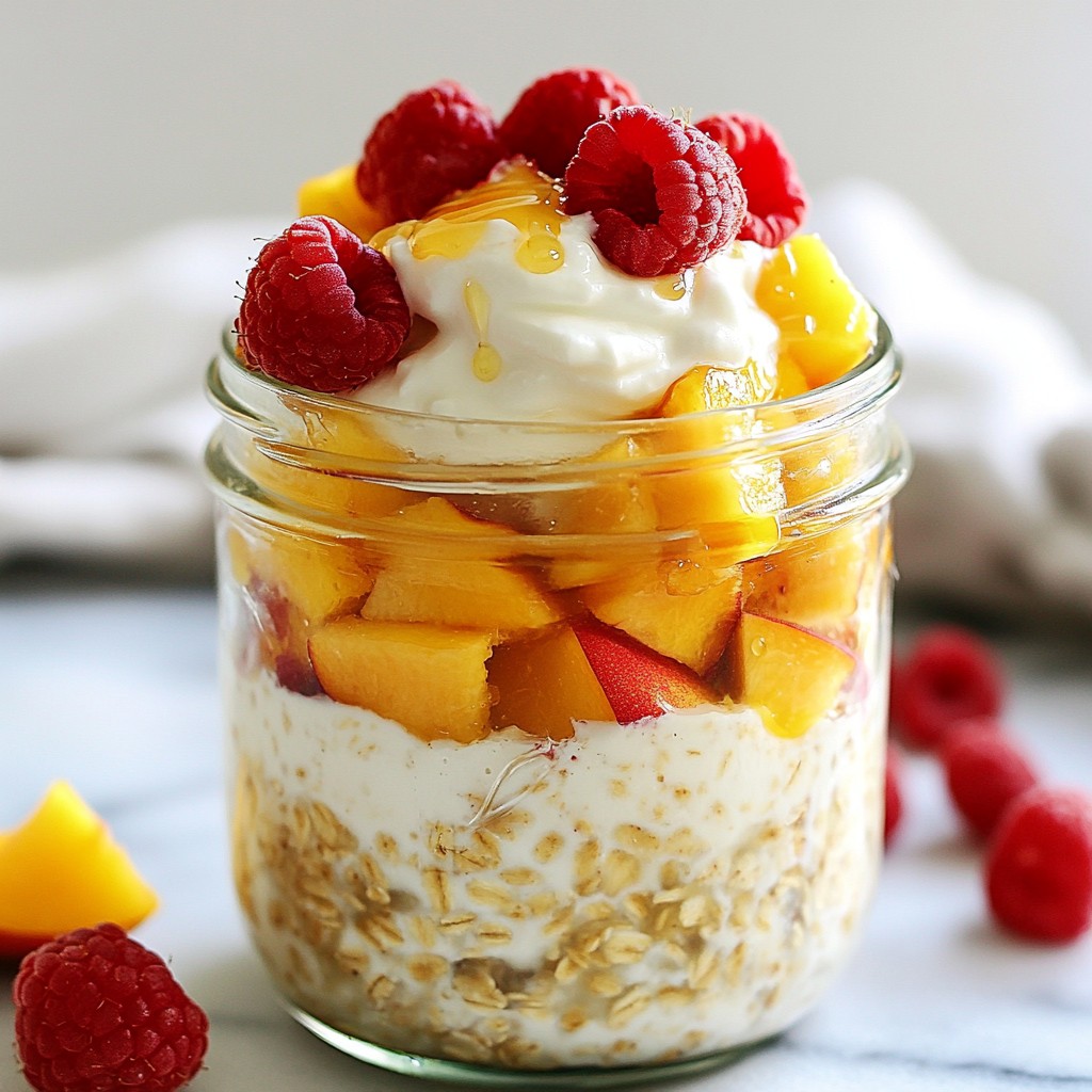 Peach Melba Overnight Oats Simple and Nutritious Treat