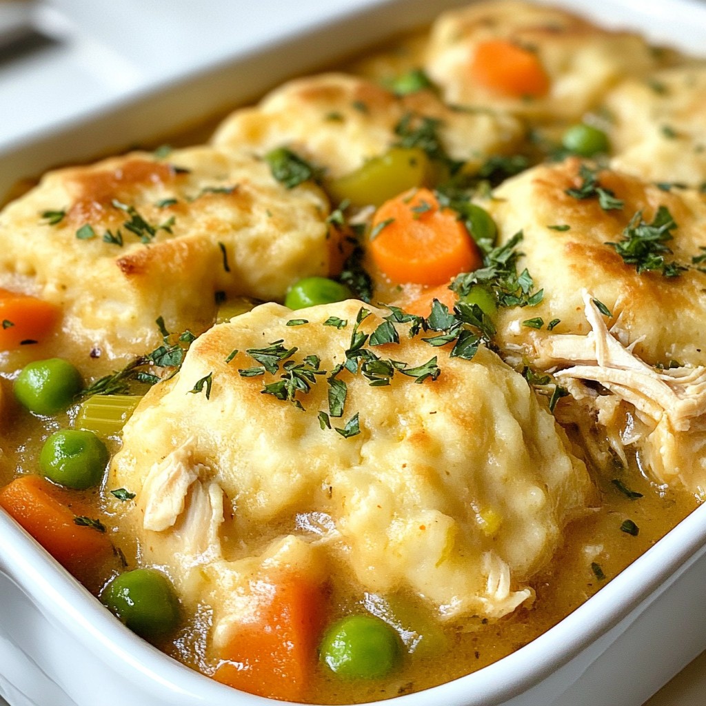 Homestyle Chicken and Dumpling Casserole Delight