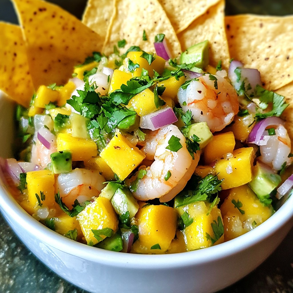 Mango Avocado Shrimp Ceviche Fresh and Flavorful Dish