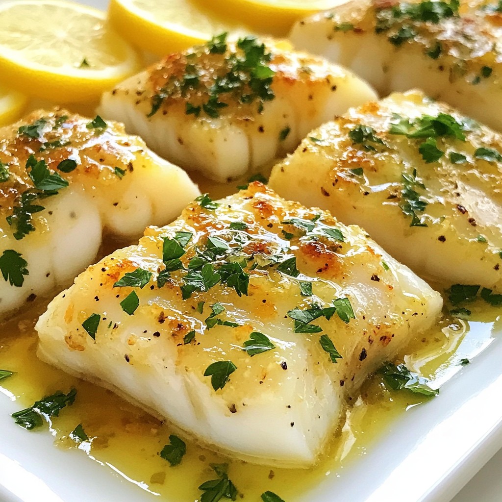 Lemon Garlic Butter Cod Tasty Dinner Delight