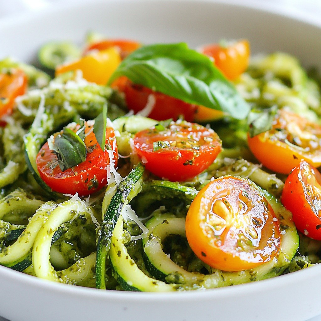 Basil Pesto Zucchini Noodles Fresh and Flavorful Meal