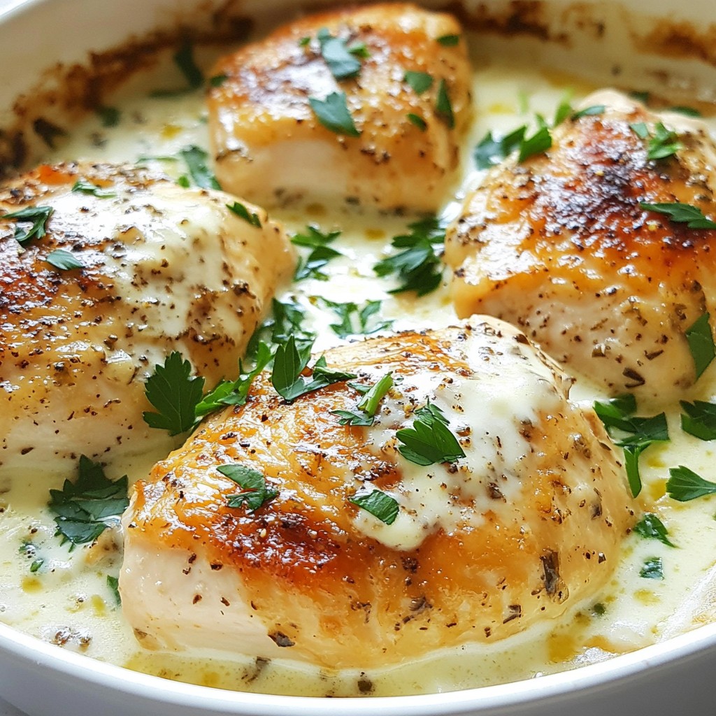 Creamy Garlic and Herb Chicken Bake Delightful Meal