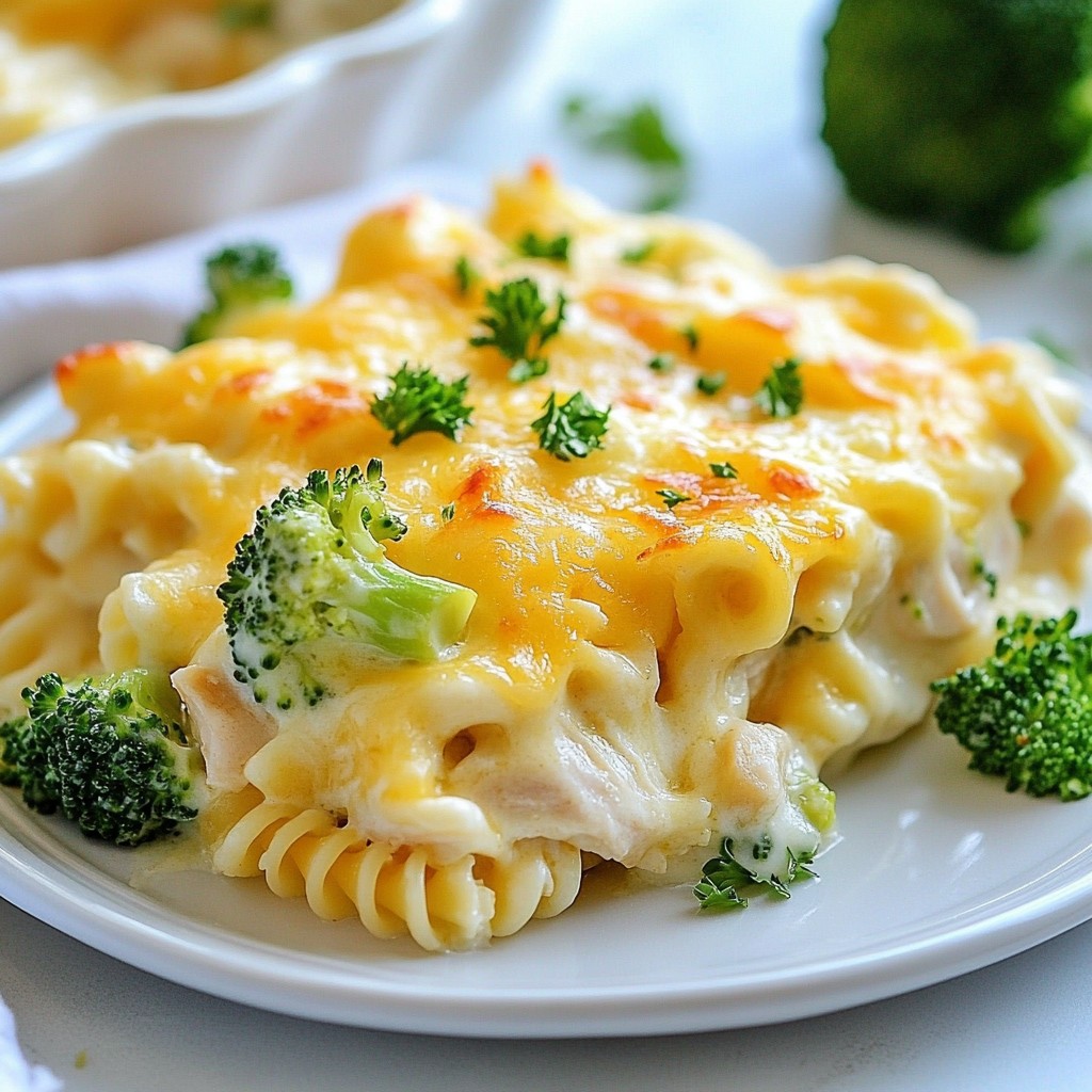 Cheesy Chicken Alfredo Casserole Simple Comfort Meal