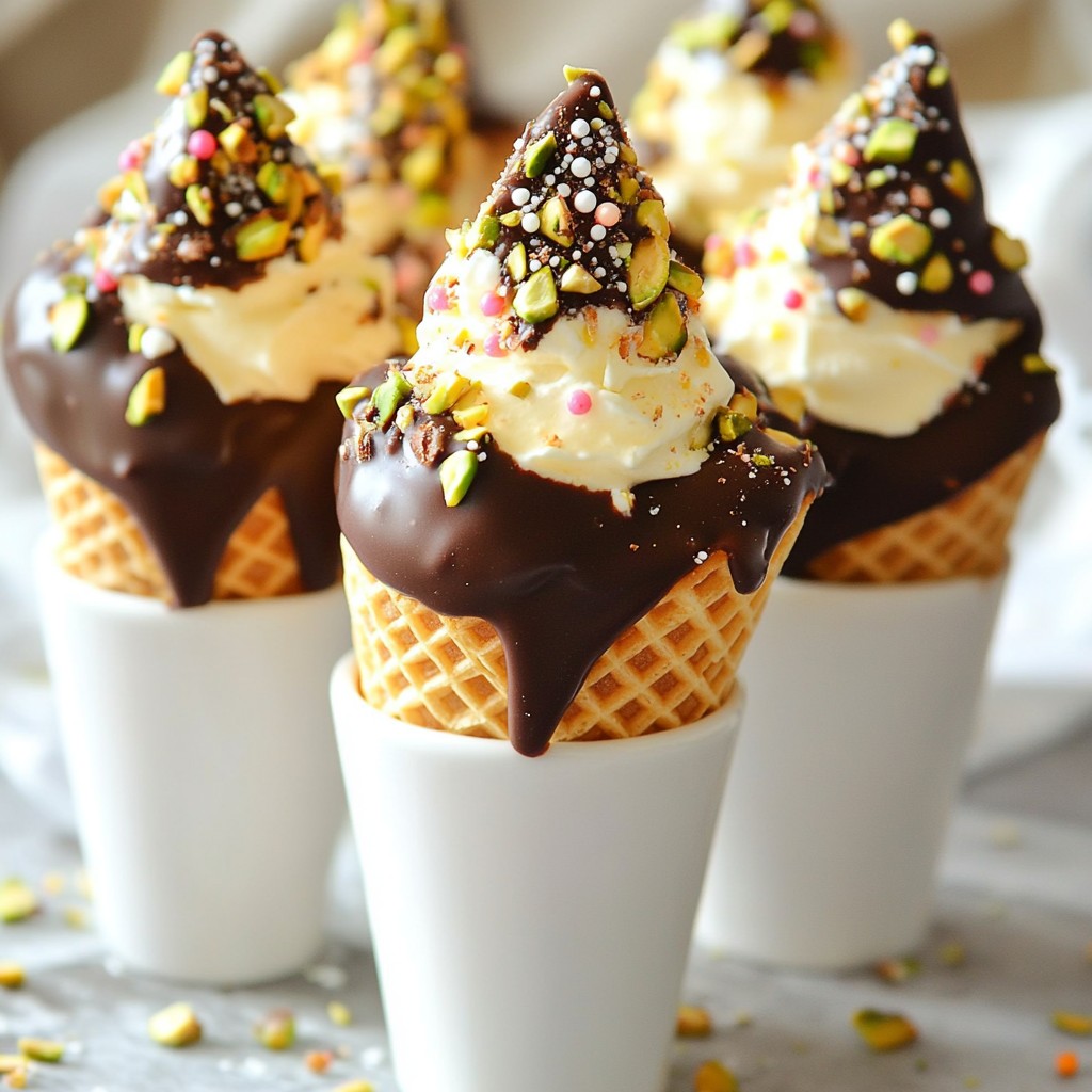 Chocolate Dipped Cannoli Cones Delightful Treat Recipe
