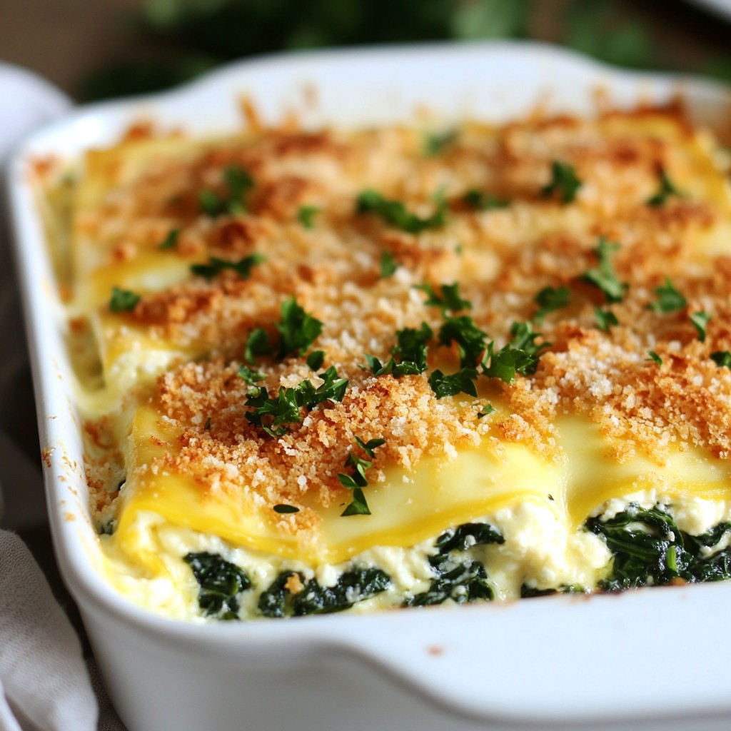 Vegetarian Spinach and Cheese Bake Flavorful Dish