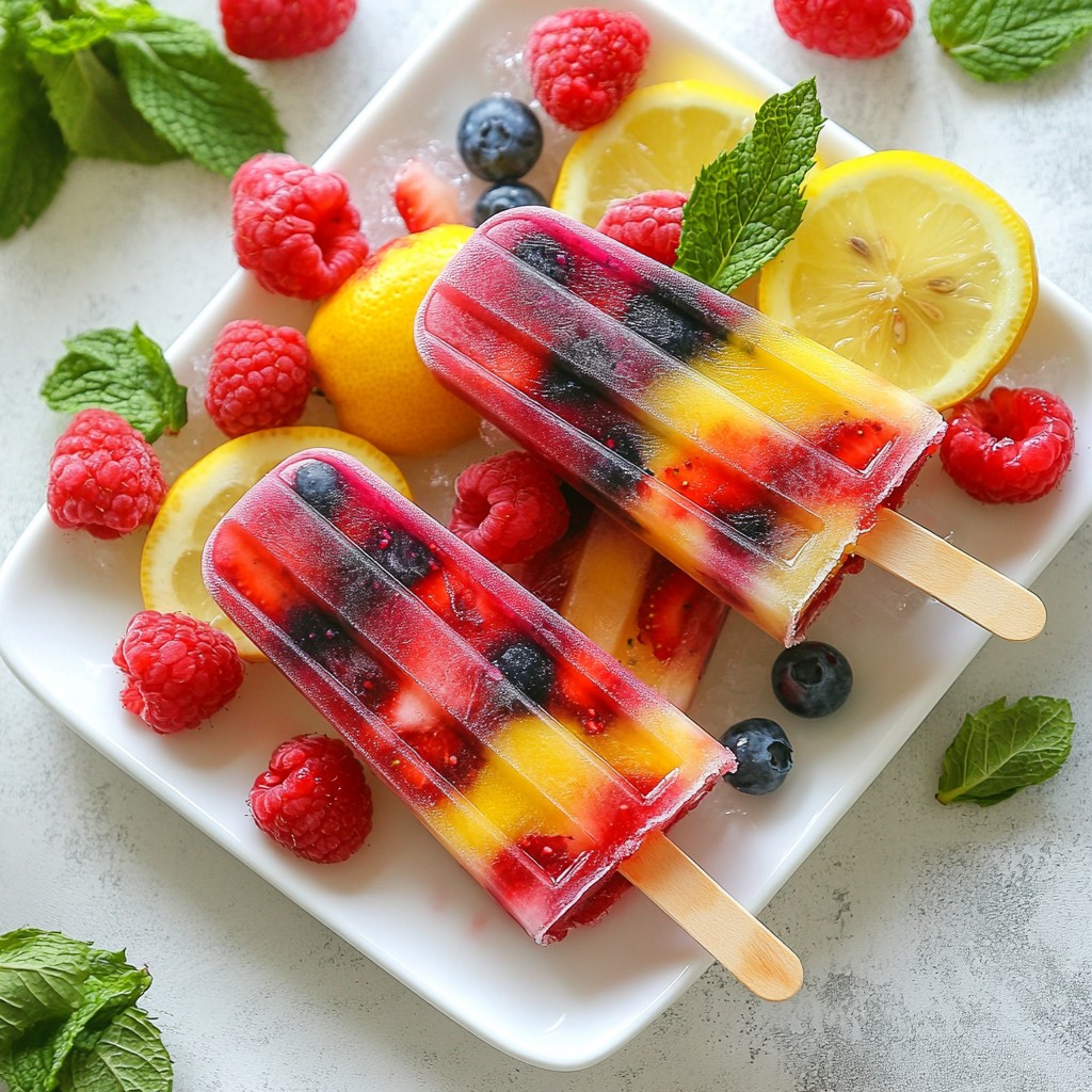 Berry Lemonade Popsicles Refreshing Summer Treat
