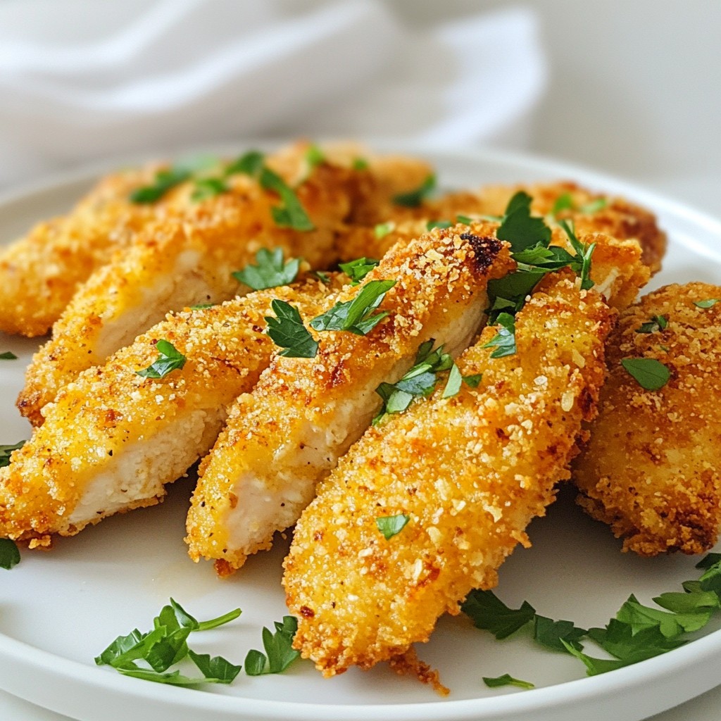 Parmesan Crusted Chicken Tenders Crispy Delight