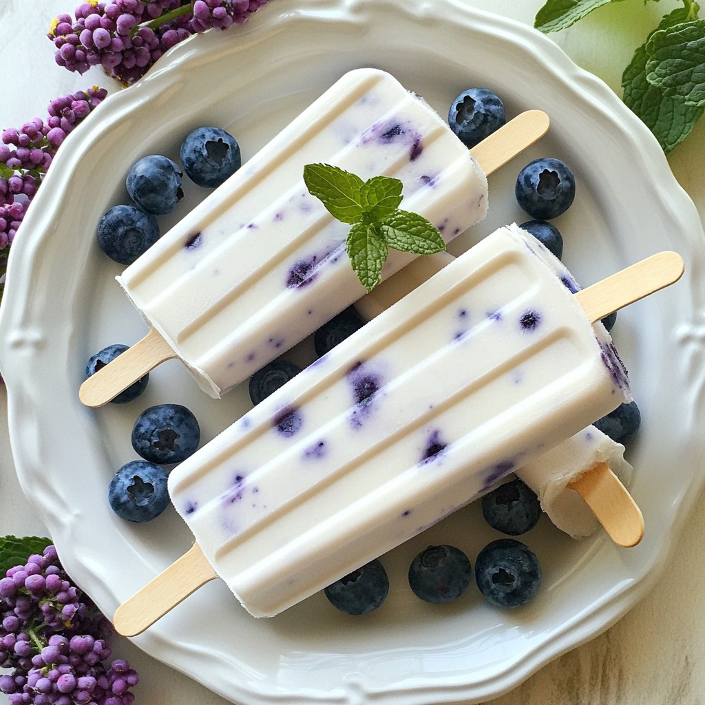 Greek Yogurt Blueberry Popsicles Refreshing Summer Treat