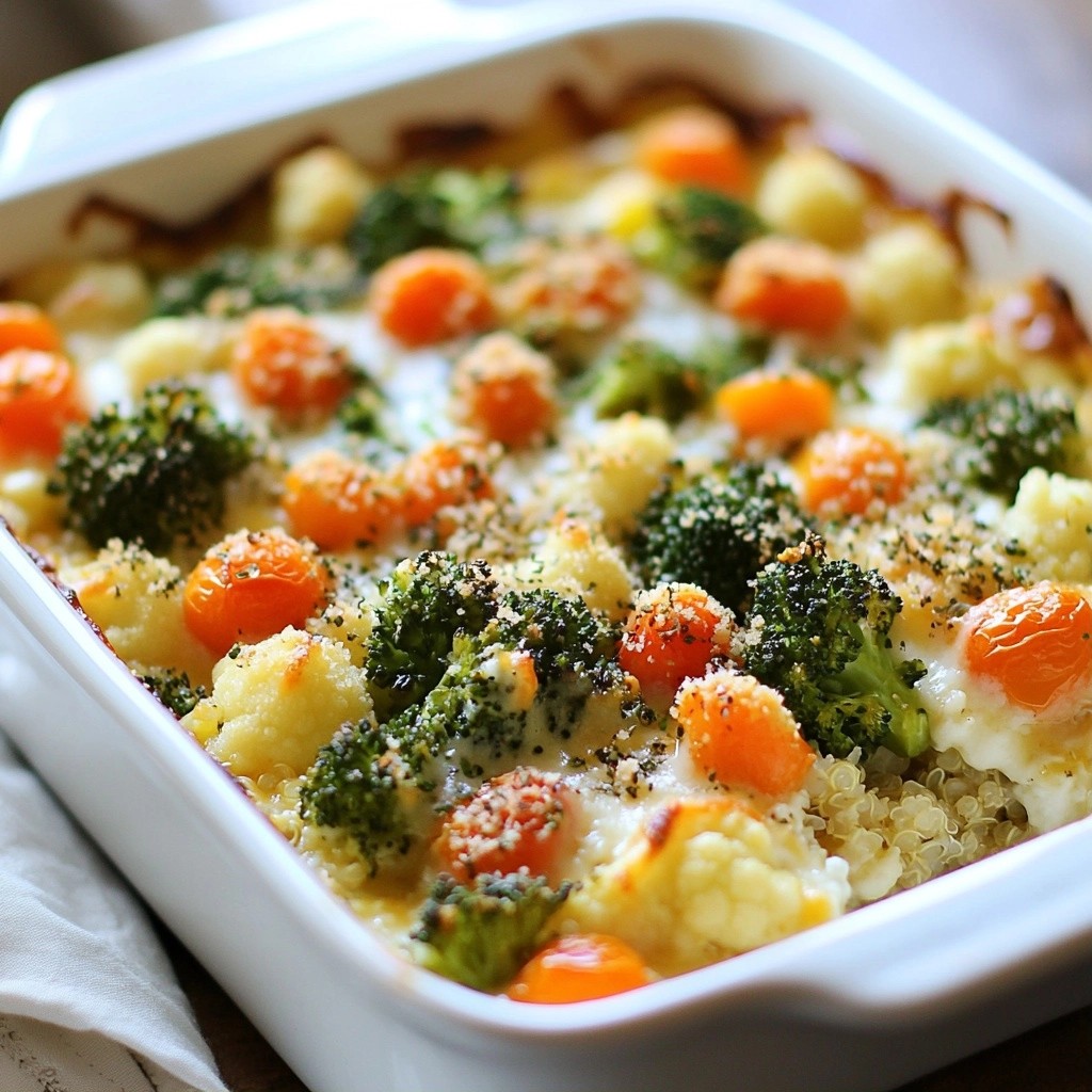 Creamy Vegetable and Cheese One-Dish Dinner Delight