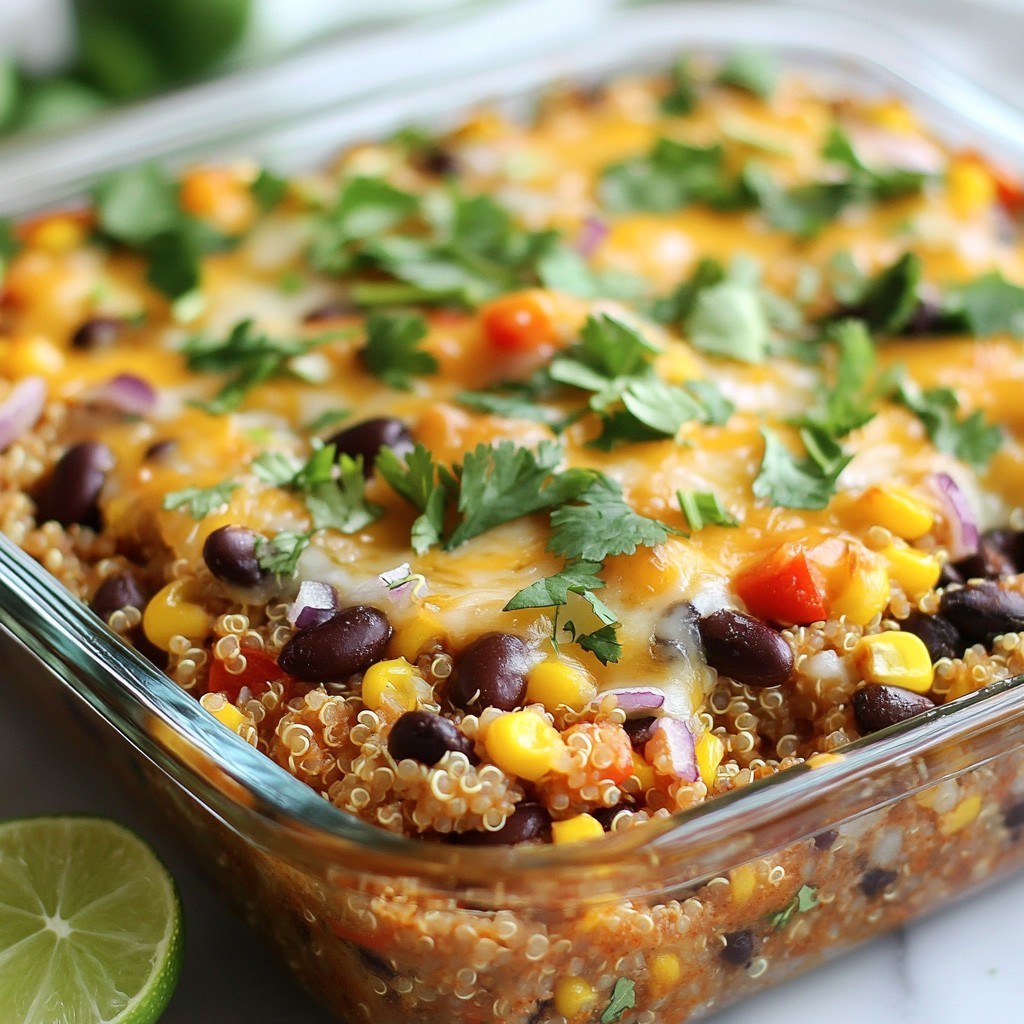 Zesty Quinoa and Black Bean Casserole Bake Delight