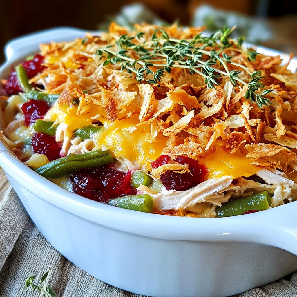 Festive Cranberry Turkey Casserole Simple Comfort Meal