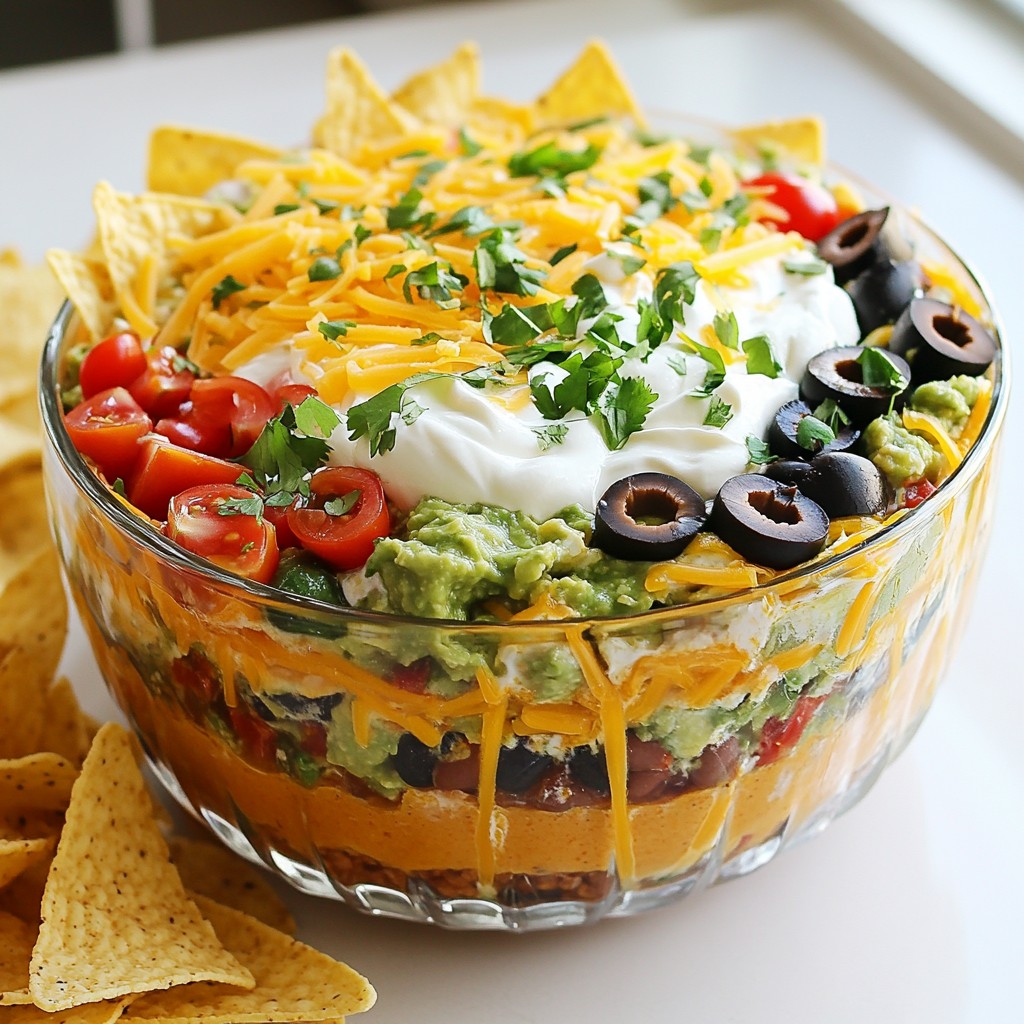 Fiesta Seven Layer Dip Tasty and Simple Recipe