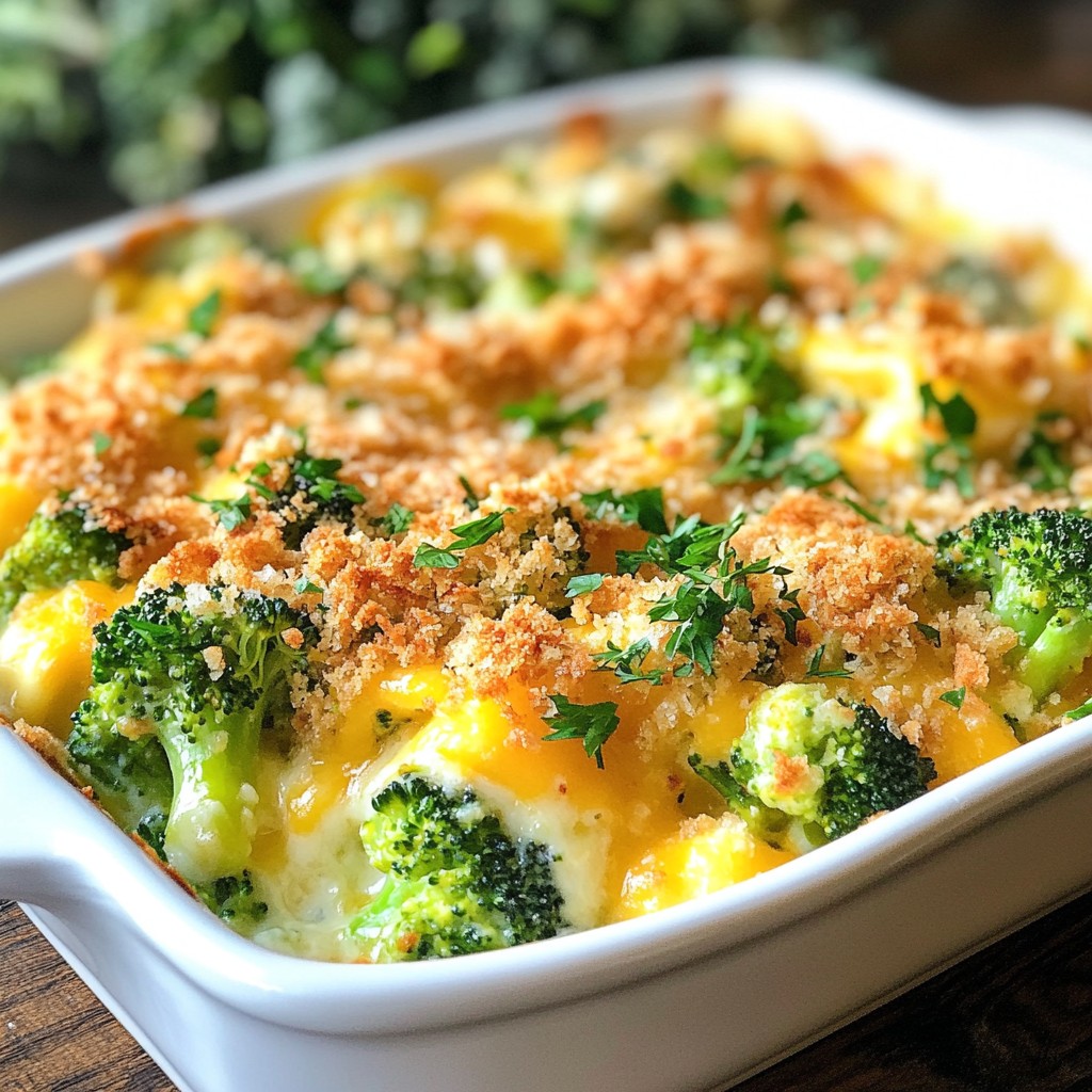 Festive Broccoli and Cheese Casserole Delightful Dish