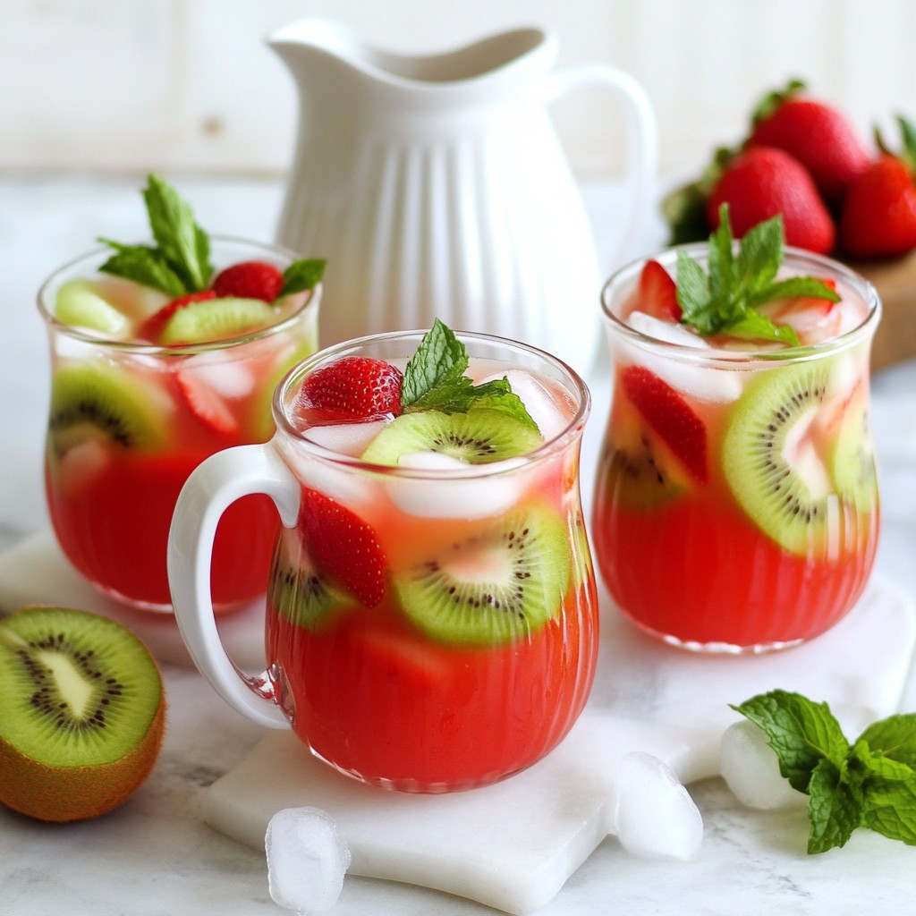 Strawberry Kiwi Agua Fresca Refreshing and Simple Drink