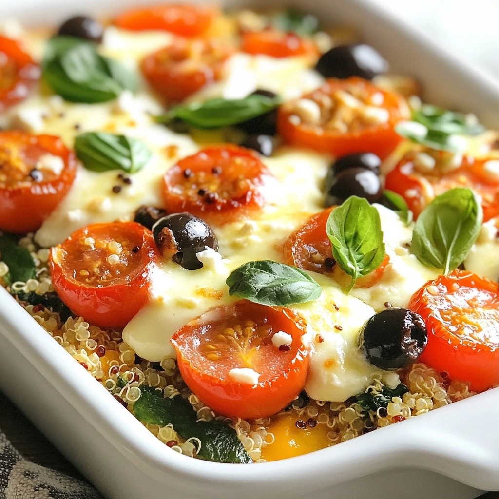 Mediterranean Quinoa and Cheese One-Dish Bake Delight