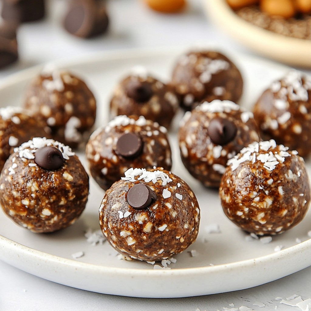 Chocolate Peanut Butter Energy Balls Healthy Snack Recipe