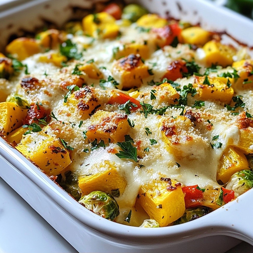 Festive Roasted Vegetable and Cheese Bake Delight