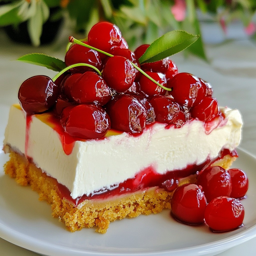 Cherry Cheesecake Lush Delightful No-Bake Dessert