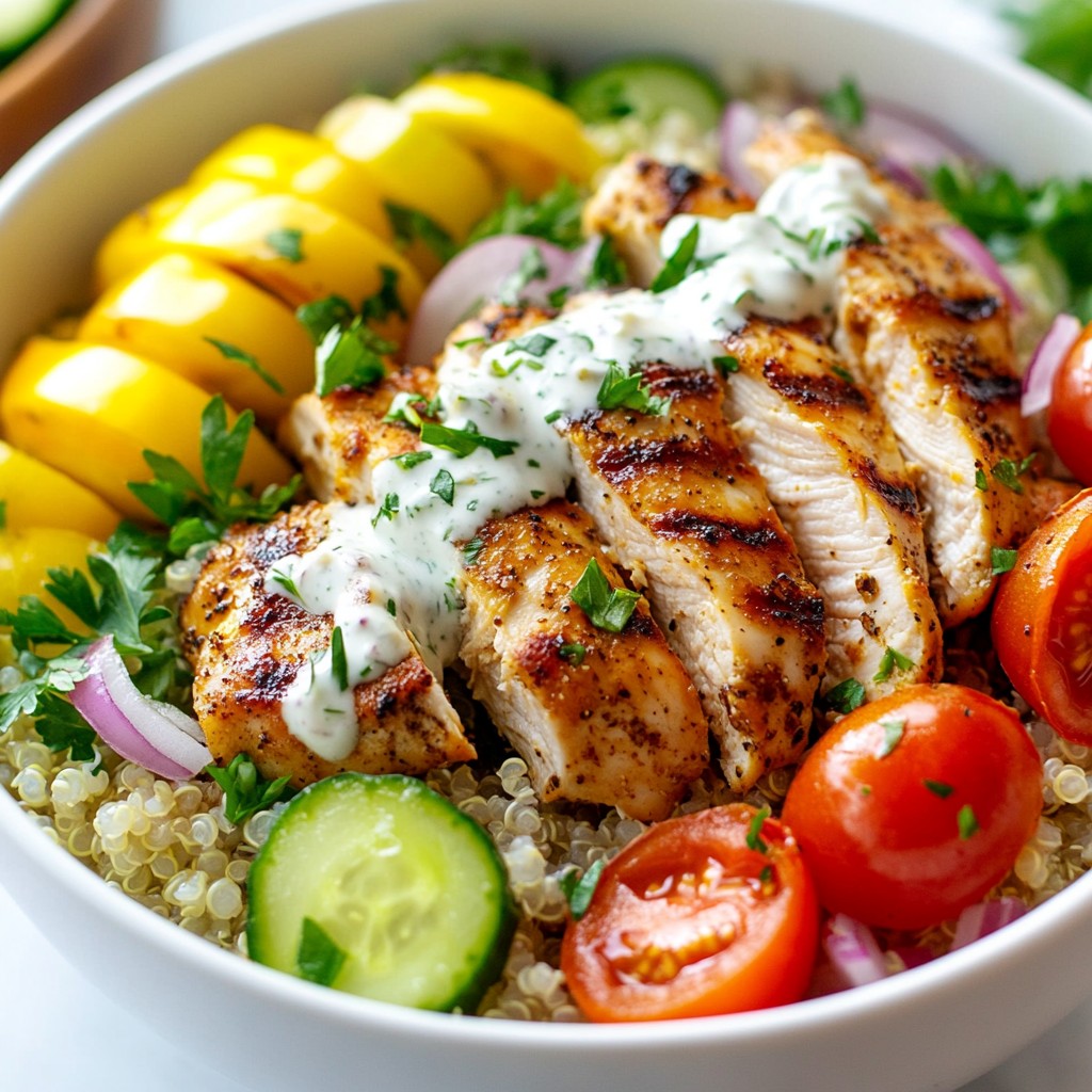 Greek Chicken Gyro Bowls Flavorful and Fresh Meal