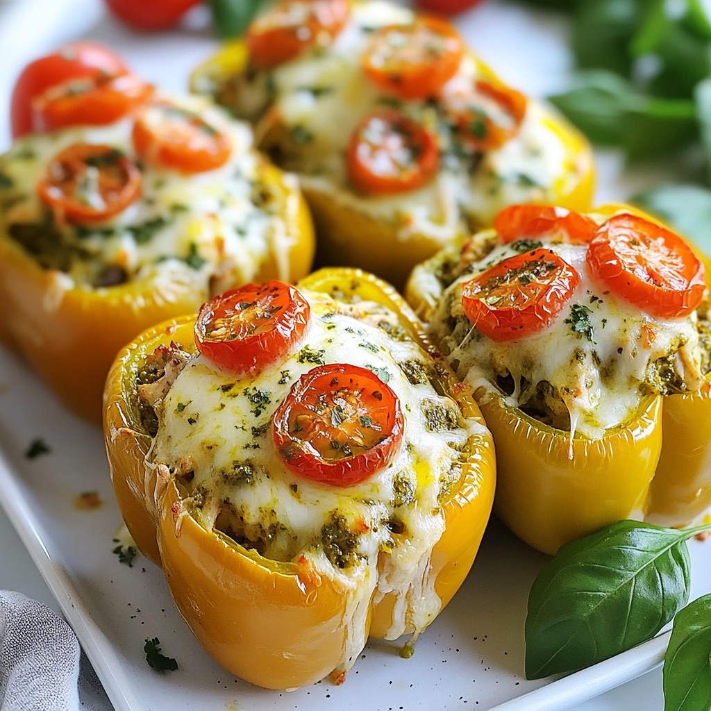 Pesto Chicken Stuffed Peppers Flavorful and Easy Recipe