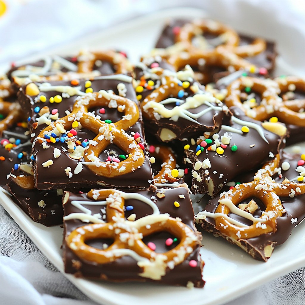 Chocolate Covered Pretzel Bark Delightful Snack Recipe