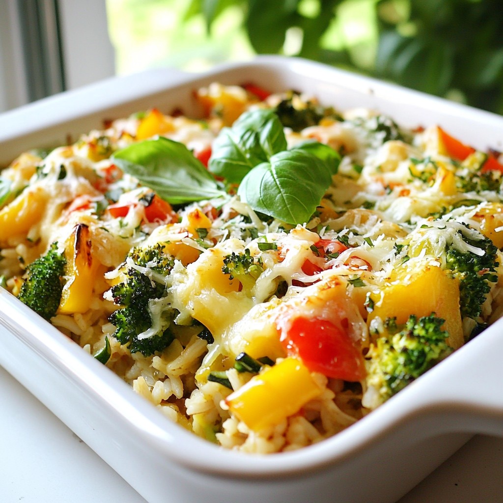 Garden Veggie and Rice Cheesy Bake Simple Delight