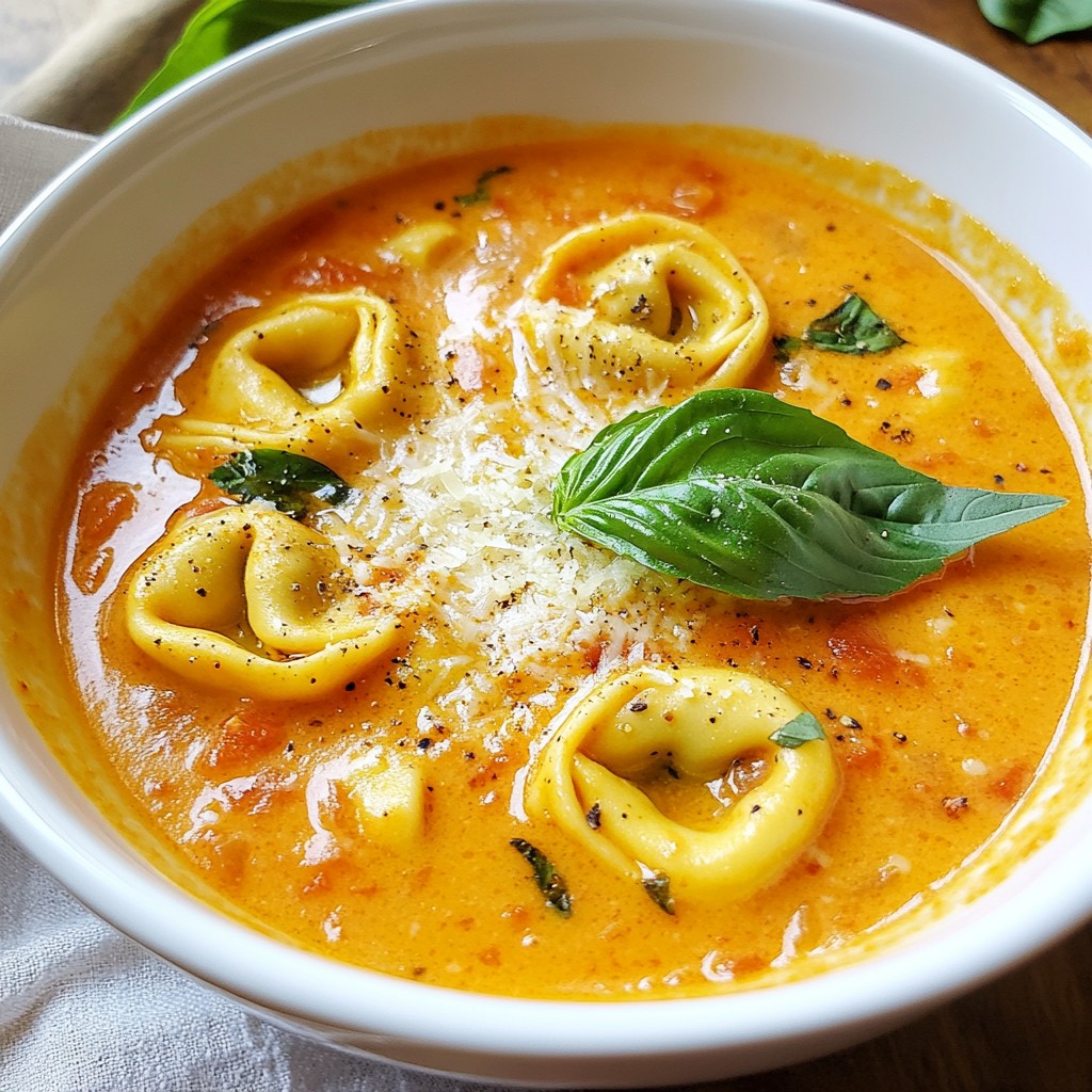 Creamy Tomato Tortellini Soup Rich and Satisfying Meal