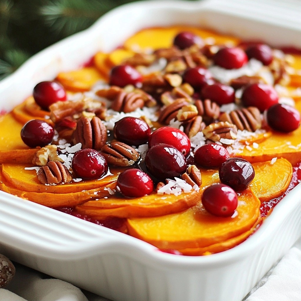 Festive Cranberry and Sweet Potato Bake Delight