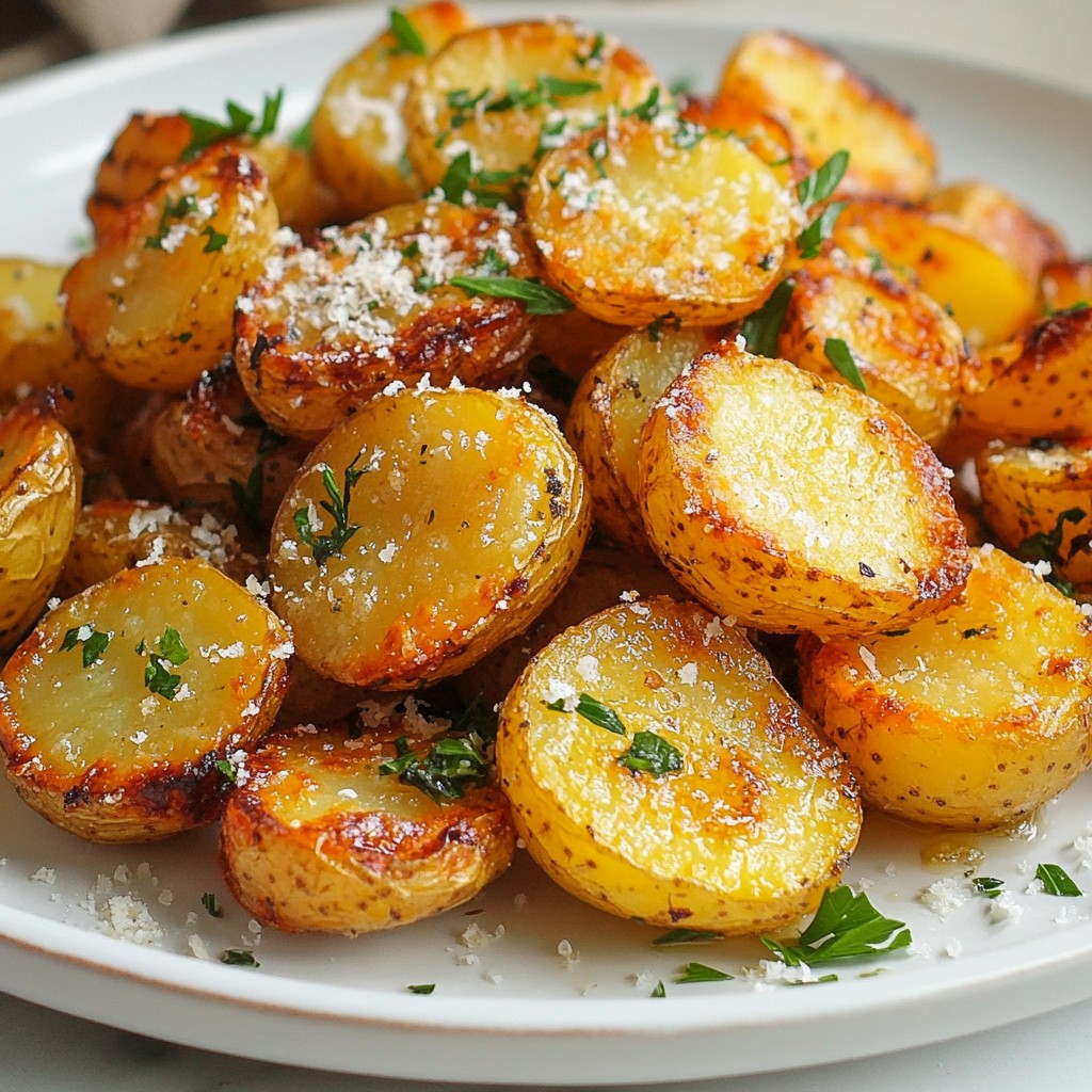 Garlic Parmesan Air Fryer Potatoes Crispy and Tasty