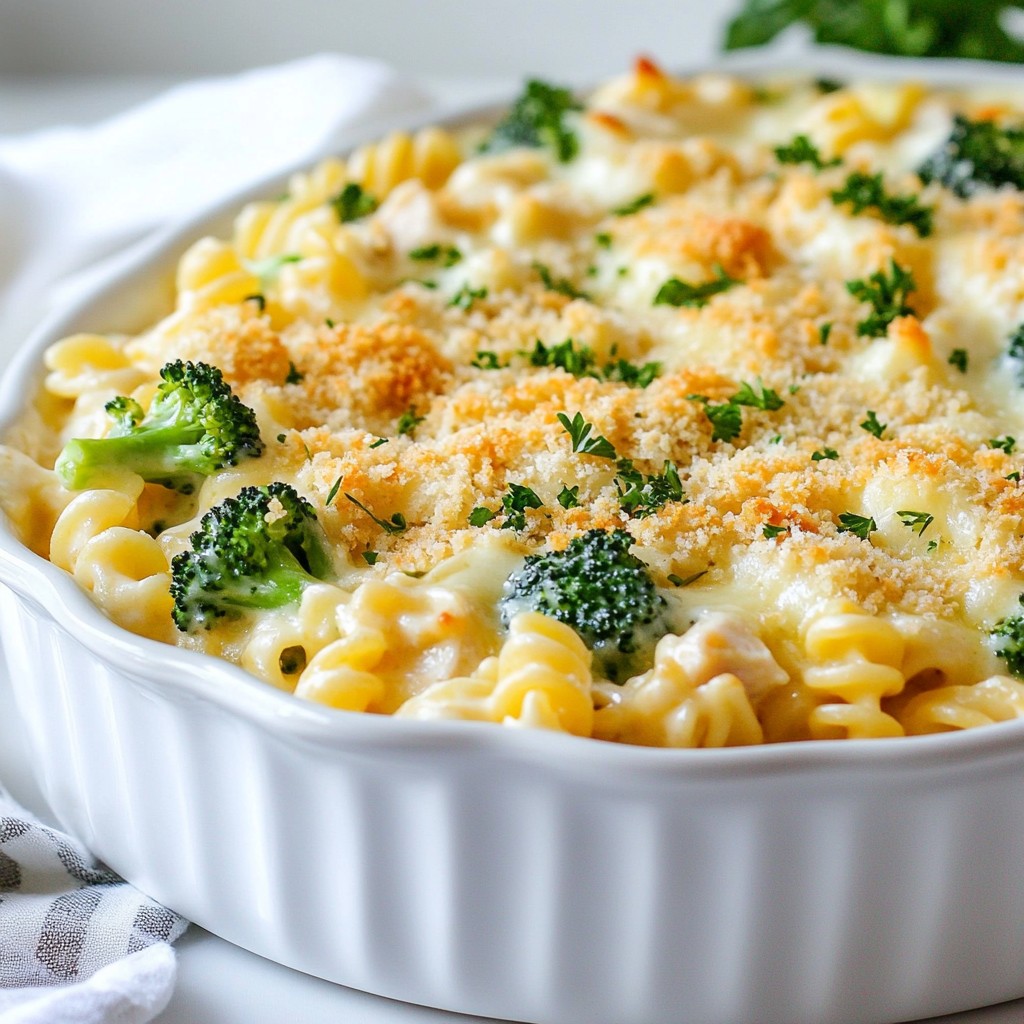 Cheesy Chicken Alfredo Casserole Easy Family Meal
