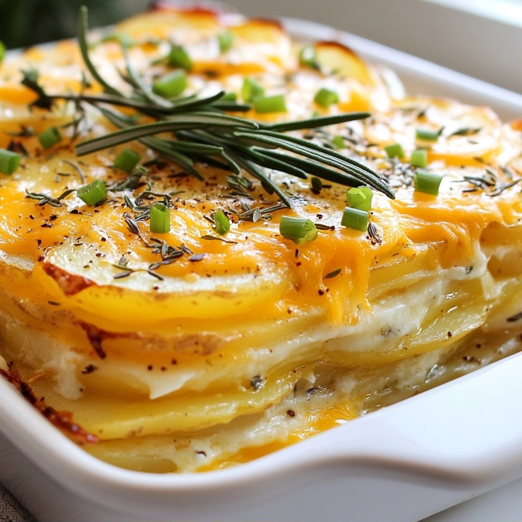 Cheesy Potato and Herb Casserole Bake Delight