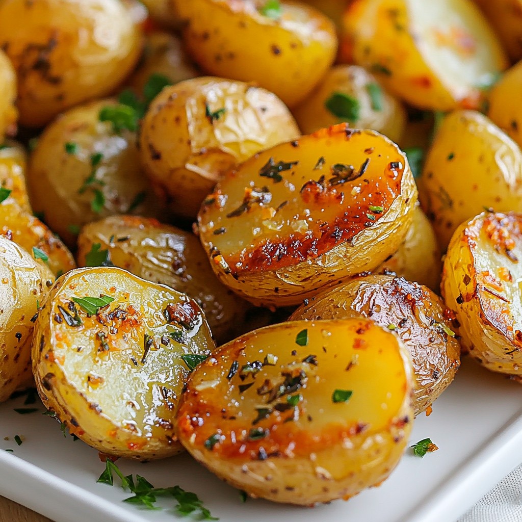 Garlic Herb Roasted Potatoes Crunchy and Tasty Side