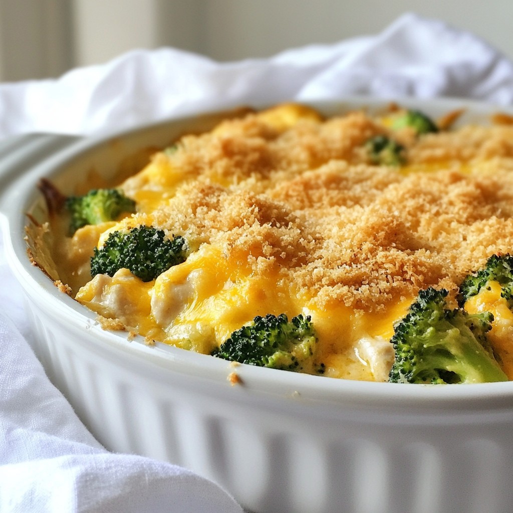 Cheesy Broccoli and Chicken One-Dish Dinner Delight