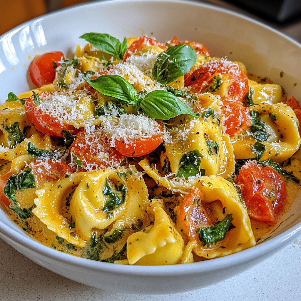 Creamy Tomato Spinach Tortellini Flavorful and Easy Meal