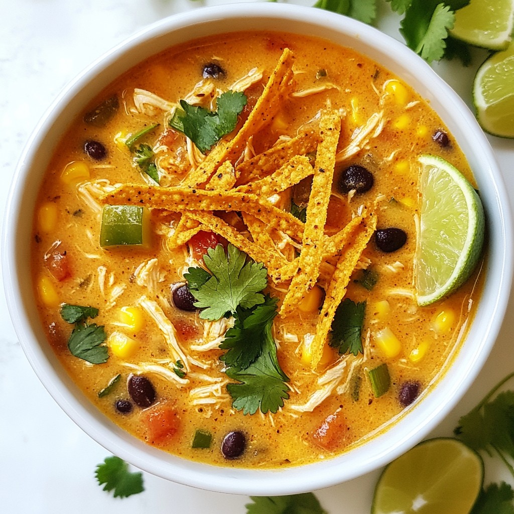 Creamy Chicken Tortilla Soup Flavorful and Easy Recipe