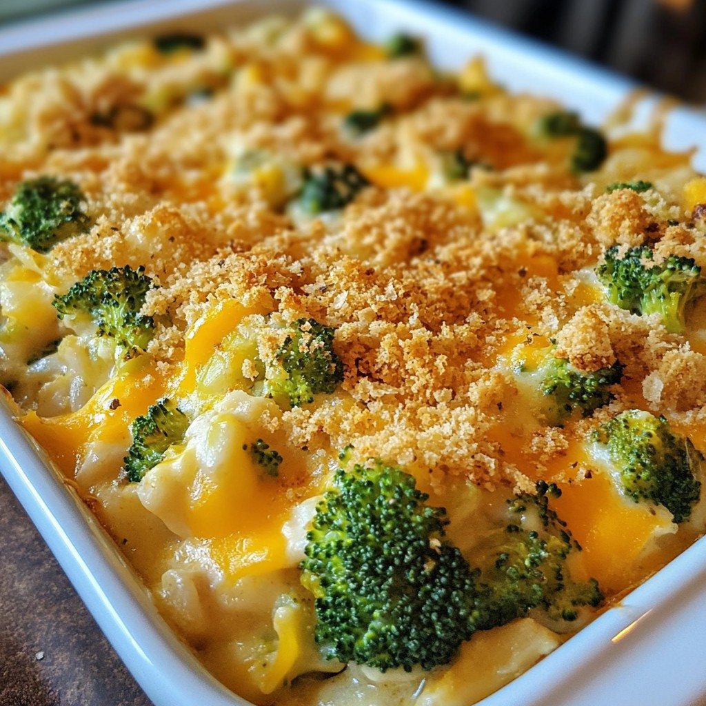 Garlic Parmesan Chicken and Broccoli Casserole Delight