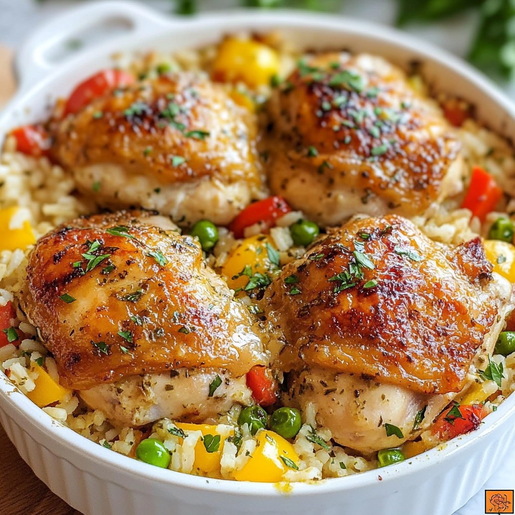 Savory Herb Chicken and Rice Bake Flavorful Delight