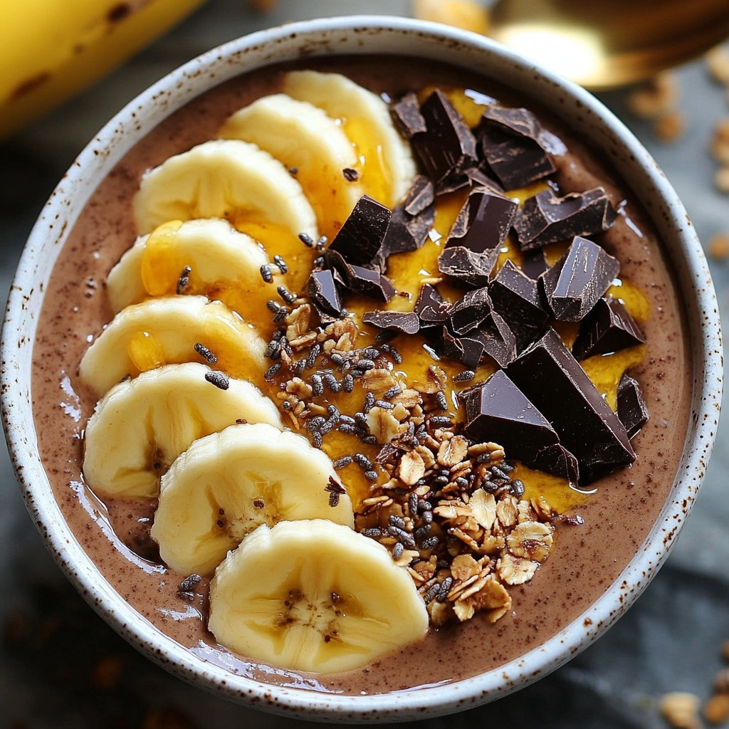 Peanut Butter Chocolate Smoothie Bowl Delightful Treat