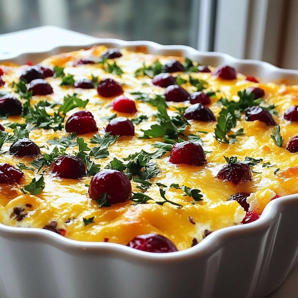 Festive Cranberry and Wild Rice Cheesy Bake Delight
