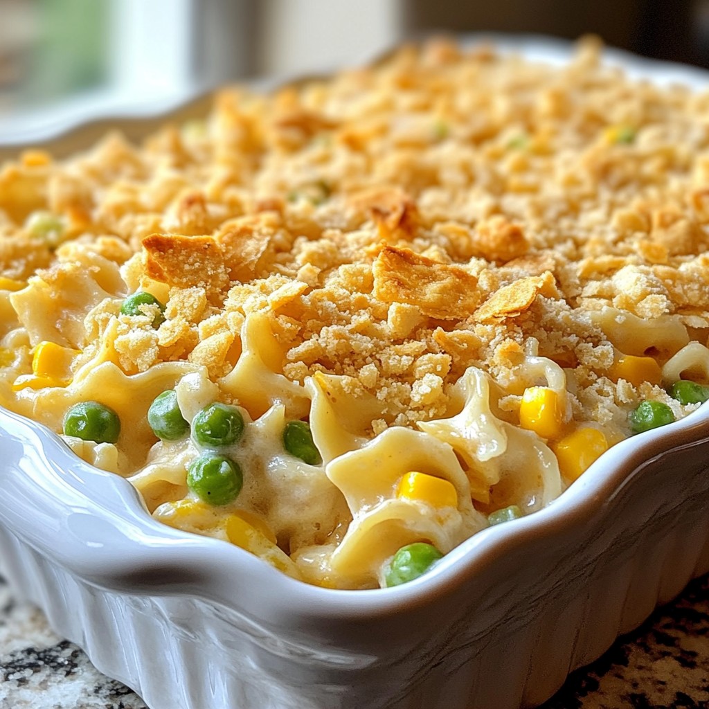 Savory Tuna Noodle Hotdish Casserole Recipe Delight