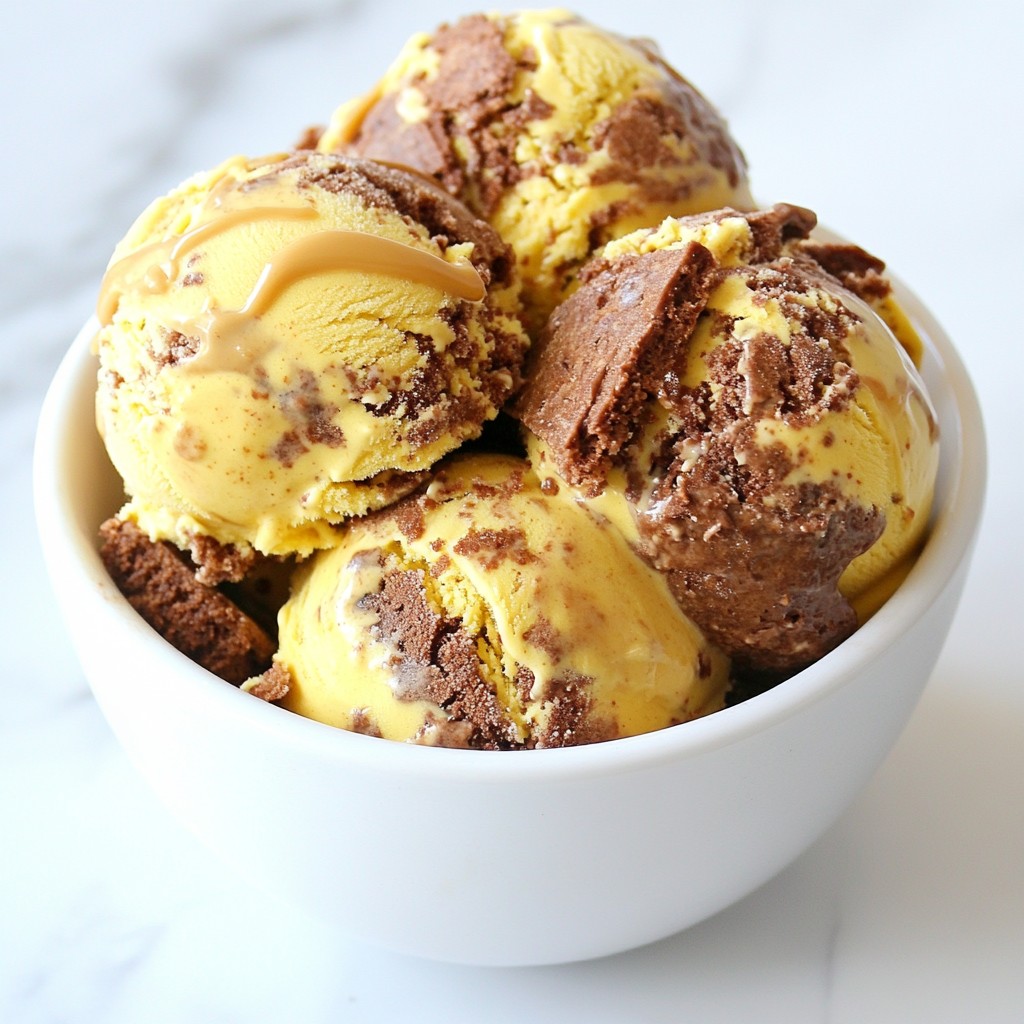 Delicious Peanut Butter Brownie Ice Cream Delight