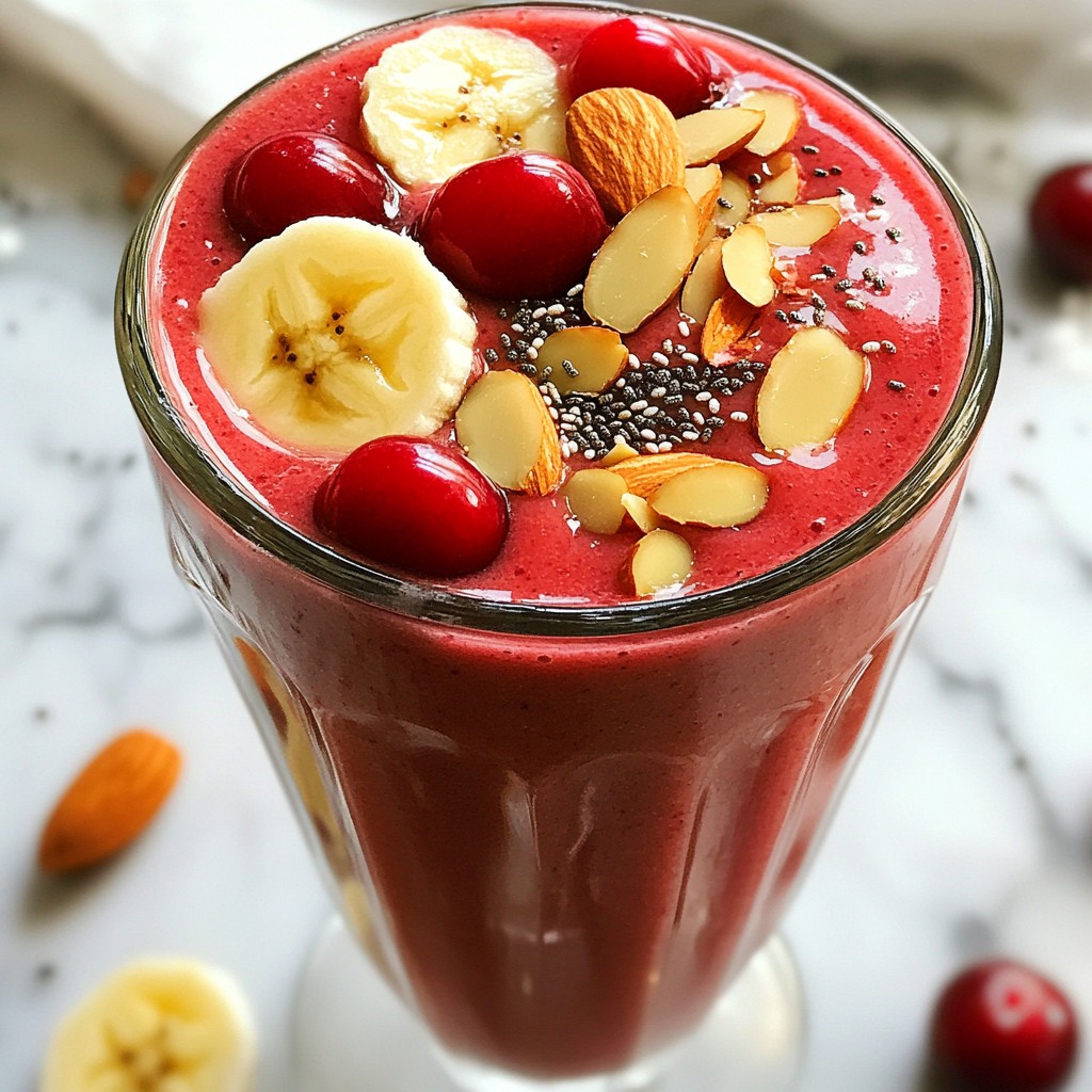 Cherry Almond Smoothie Energizing and Simple Recipe