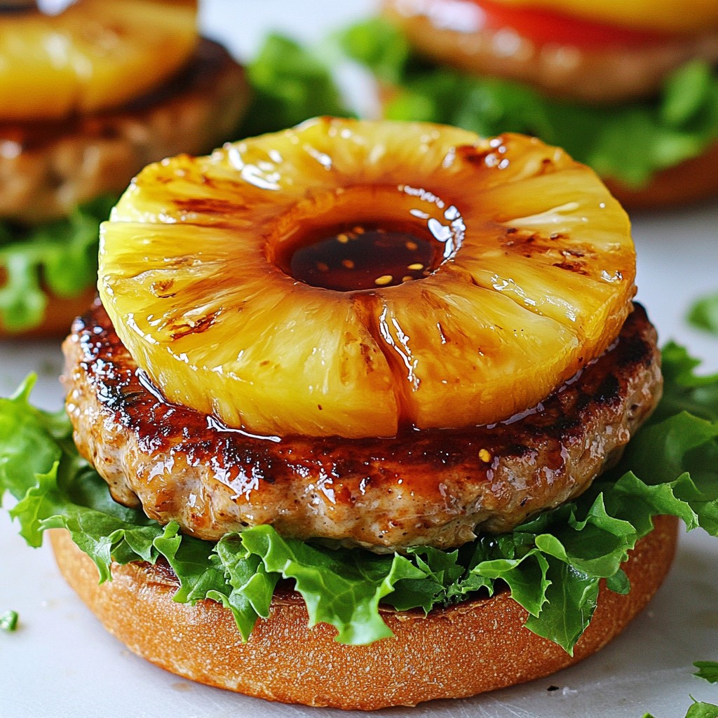 Pineapple Teriyaki Turkey Burgers Simple and Tasty