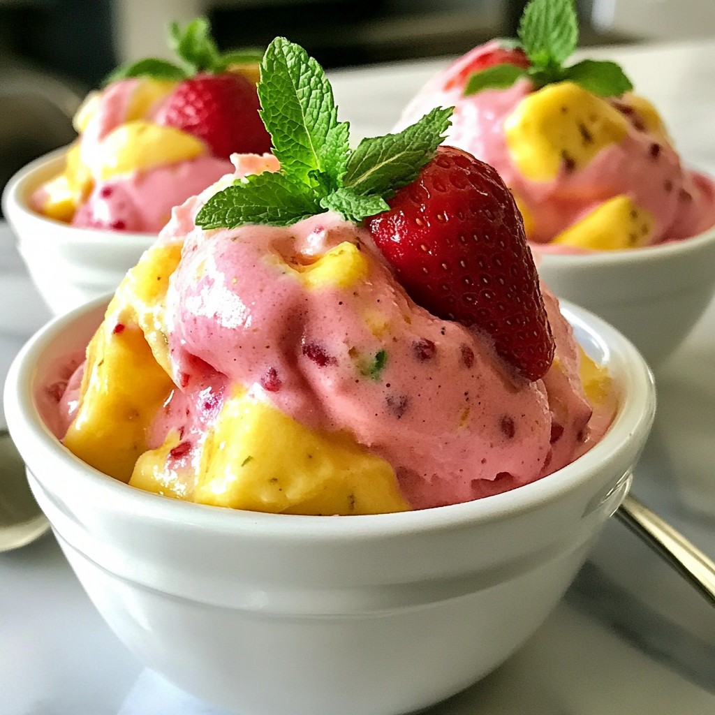 Strawberry Banana Nice Cream Delightful Frozen Treat